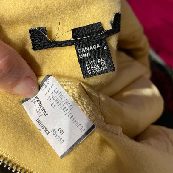 Vintage Wool Cashmere Zip Blazer Winter Career Work Imported Bright Fall Preppy - Picture 4 of 4